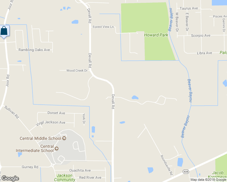 map of restaurants, bars, coffee shops, grocery stores, and more near 13429 Devall Road in Baton Rouge