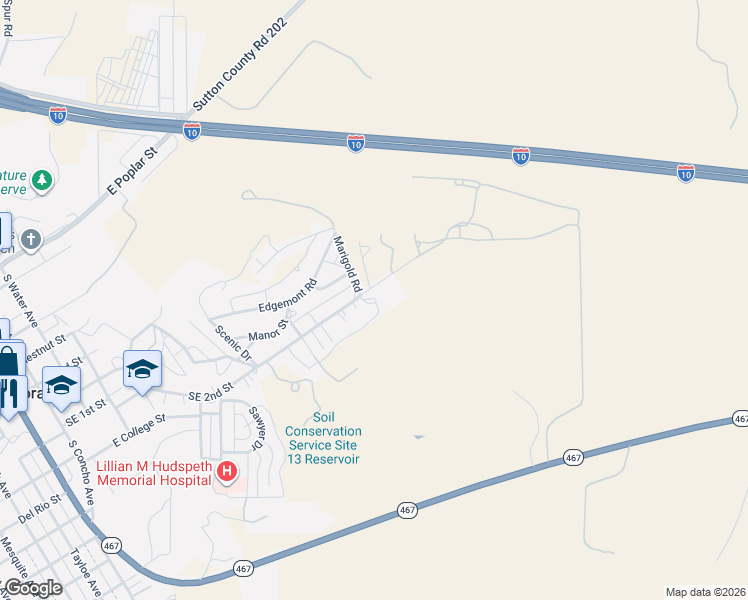 map of restaurants, bars, coffee shops, grocery stores, and more near 1024-1086 Southeast 2nd Street in Sonora