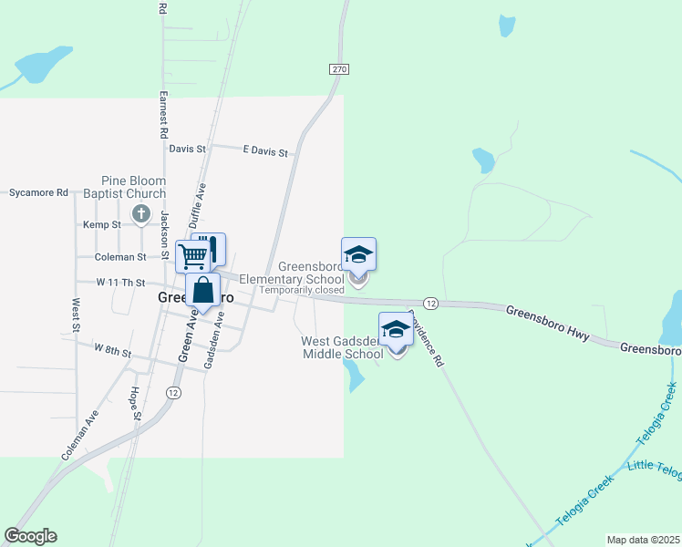 map of restaurants, bars, coffee shops, grocery stores, and more near 559 Greensboro Highway in Quincy