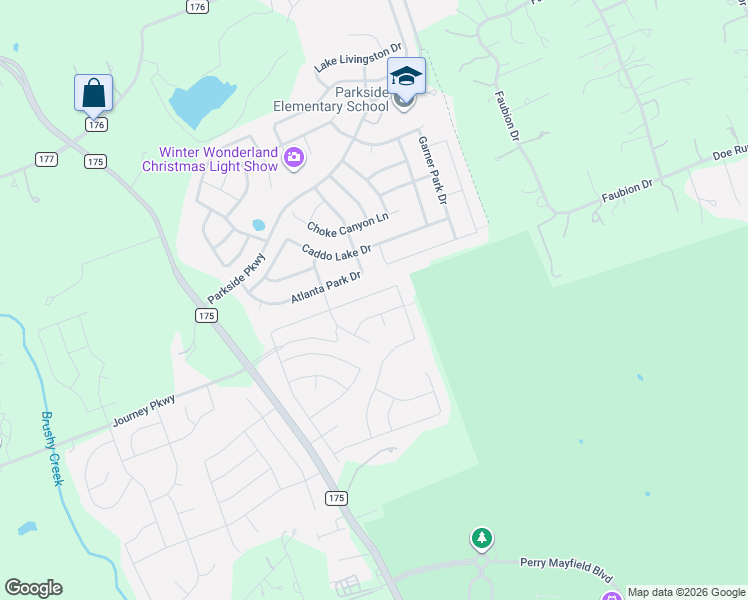 map of restaurants, bars, coffee shops, grocery stores, and more near 4428 Casa Robles Drive in Leander