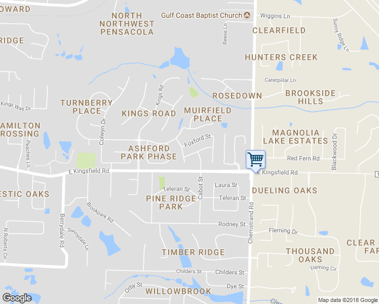 map of restaurants, bars, coffee shops, grocery stores, and more near 1514 Muirfield Road in Gonzalez