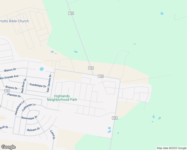 map of restaurants, bars, coffee shops, grocery stores, and more near 1174 County Road 132 in Hutto