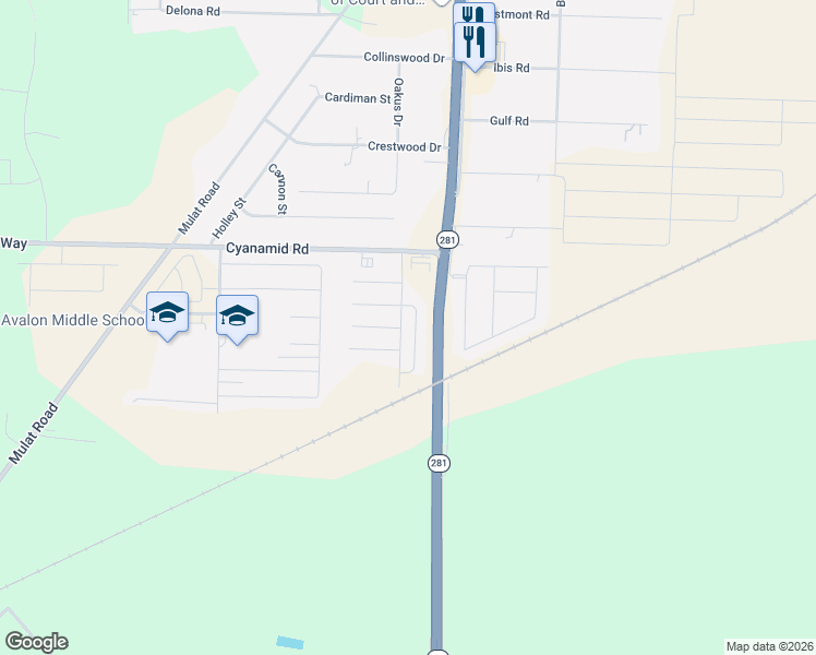 map of restaurants, bars, coffee shops, grocery stores, and more near 5799 Vendome Court in Milton