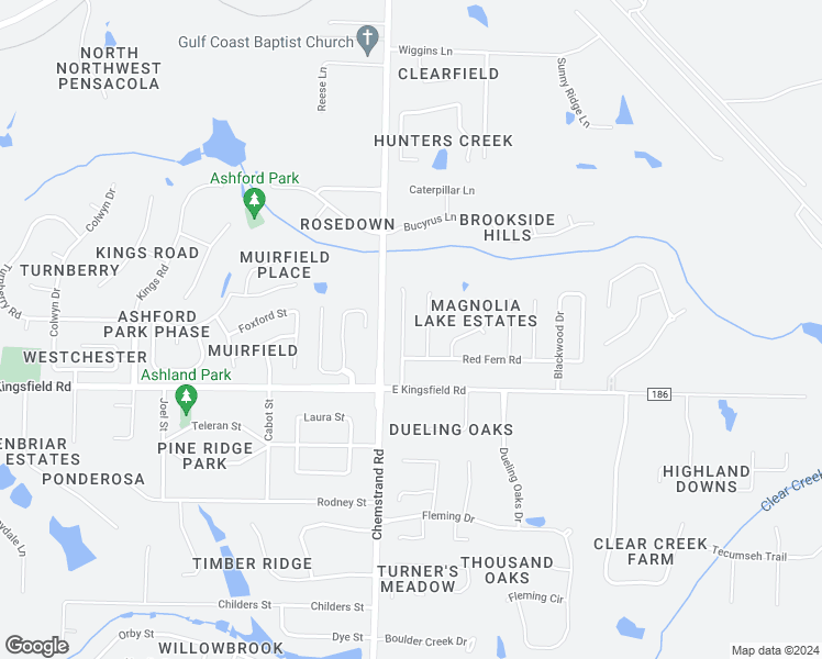map of restaurants, bars, coffee shops, grocery stores, and more near 3230 Moss Point Lane in Escambia County