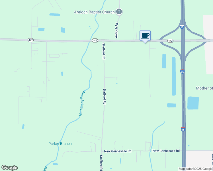 map of restaurants, bars, coffee shops, grocery stores, and more near 49308 Stafford Road in Tickfaw