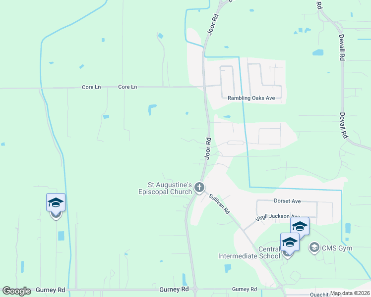 map of restaurants, bars, coffee shops, grocery stores, and more near 13415 Joor Road in Baton Rouge