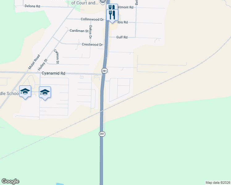 map of restaurants, bars, coffee shops, grocery stores, and more near 3609 Pebble Lane in Milton