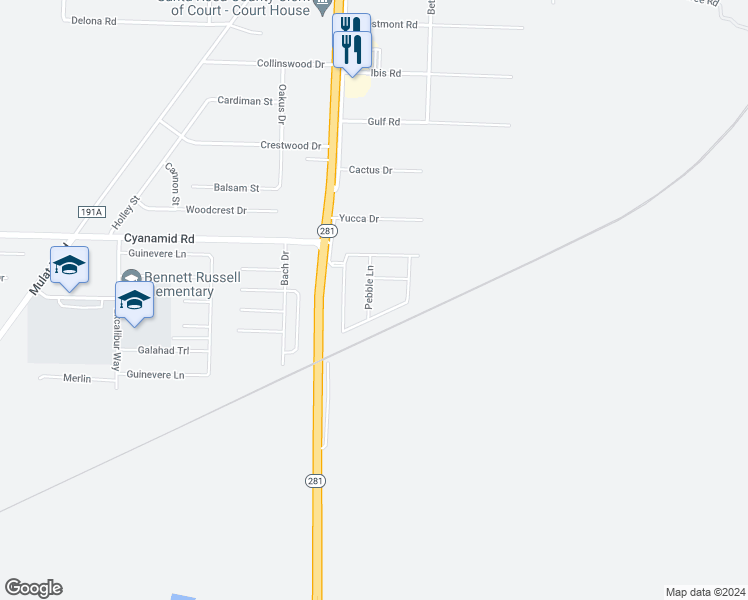 map of restaurants, bars, coffee shops, grocery stores, and more near 3612 Pebble Lane in Milton