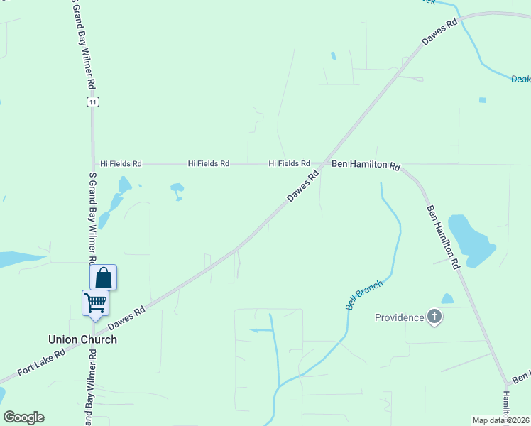 map of restaurants, bars, coffee shops, grocery stores, and more near 5745 Dawes Road in Grand Bay