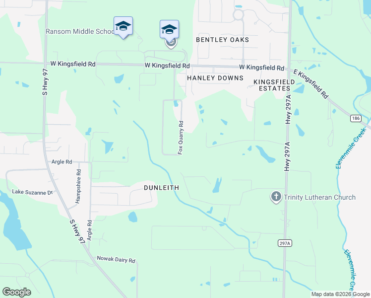 map of restaurants, bars, coffee shops, grocery stores, and more near 1945 Fox Quarry Road in Cantonment