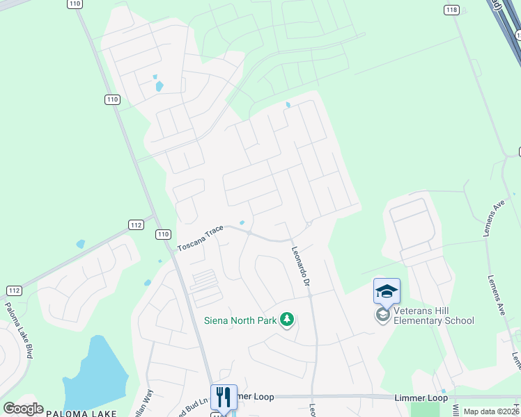 map of restaurants, bars, coffee shops, grocery stores, and more near 6520 Verona Place in Hutto