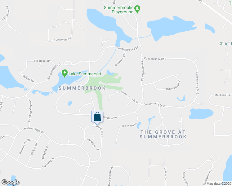 map of restaurants, bars, coffee shops, grocery stores, and more near 1143 Conservancy Drive West in Tallahassee