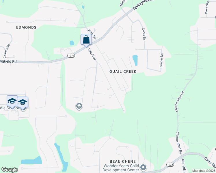 map of restaurants, bars, coffee shops, grocery stores, and more near 34886 Eagle Ridge Drive in Denham Springs