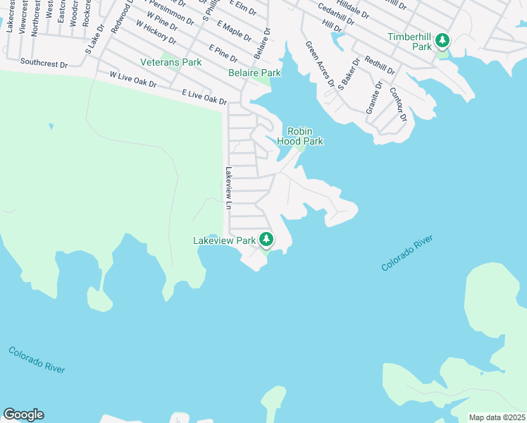 map of restaurants, bars, coffee shops, grocery stores, and more near 2633 Belaire West Lane in Granite Shoals