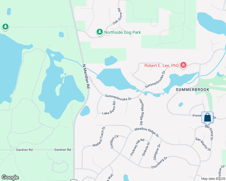 map of restaurants, bars, coffee shops, grocery stores, and more near 610 Summerbrooke Drive in Tallahassee