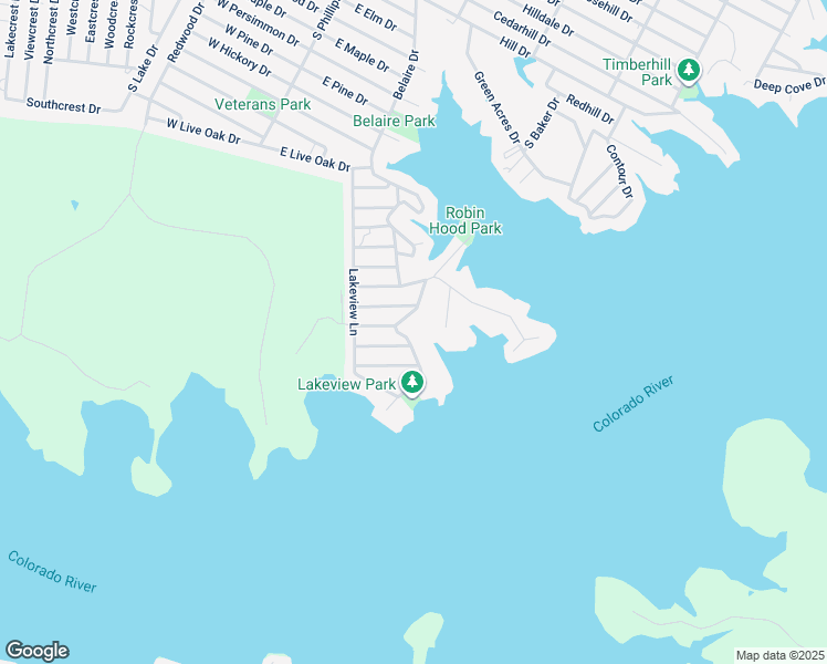 map of restaurants, bars, coffee shops, grocery stores, and more near 2603 Belaire West Lane in Granite Shoals