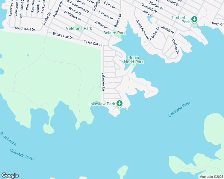 map of restaurants, bars, coffee shops, grocery stores, and more near 2603 Belaire West Lane in Granite Shoals