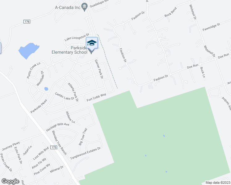 map of restaurants, bars, coffee shops, grocery stores, and more near 224 Fort Cobb Way in Georgetown