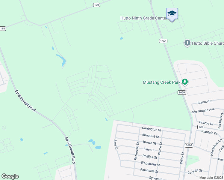 map of restaurants, bars, coffee shops, grocery stores, and more near 520 Carrington Street in Hutto