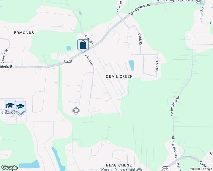 map of restaurants, bars, coffee shops, grocery stores, and more near 34886 Eagle Ridge Drive in Denham Springs