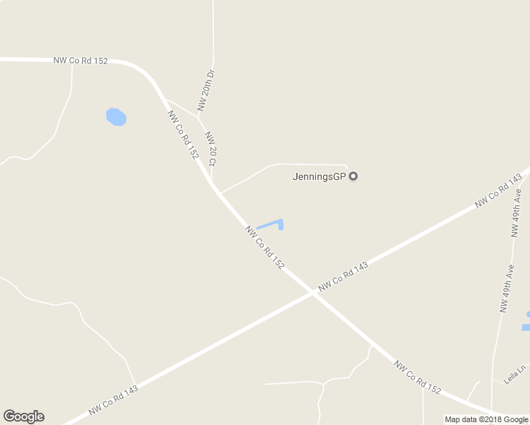 map of restaurants, bars, coffee shops, grocery stores, and more near 5120 Northwest Co Road 152 in Jennings