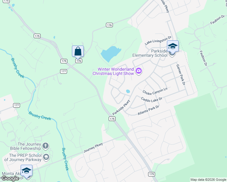 map of restaurants, bars, coffee shops, grocery stores, and more near 212 Fort Mabry Loop in Georgetown