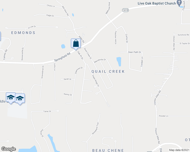 map of restaurants, bars, coffee shops, grocery stores, and more near 34910 Eagle Ridge Drive in Denham Springs