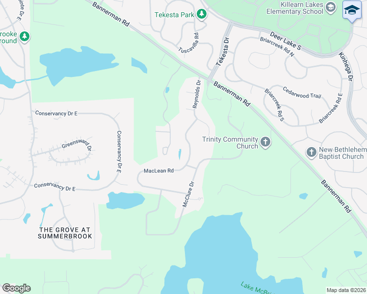 map of restaurants, bars, coffee shops, grocery stores, and more near 7860 Maclean Road in Tallahassee