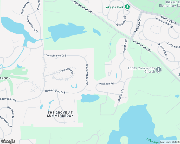 map of restaurants, bars, coffee shops, grocery stores, and more near 1341 Conservancy Drive East in Tallahassee