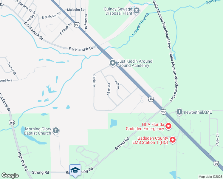 map of restaurants, bars, coffee shops, grocery stores, and more near 1215 Hill Street in Quincy