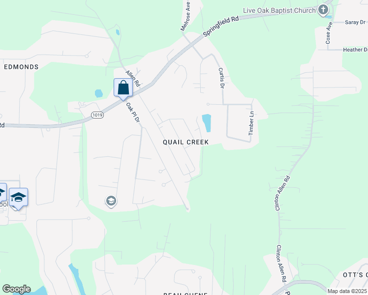 map of restaurants, bars, coffee shops, grocery stores, and more near Rayville Drive in Denham Springs