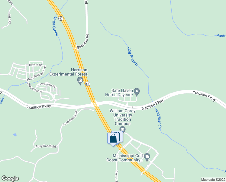 map of restaurants, bars, coffee shops, grocery stores, and more near 12407 Withlacoochee Circle in Biloxi