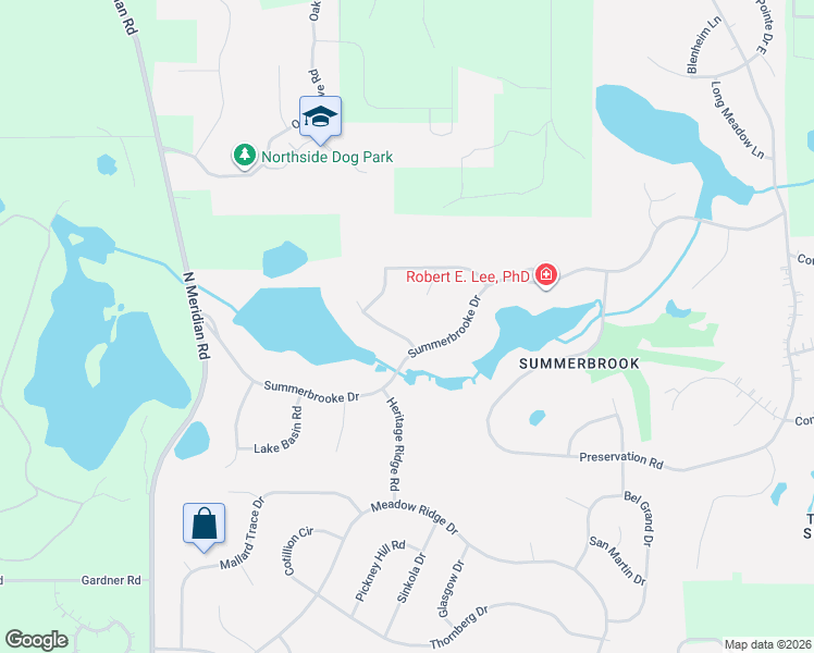 map of restaurants, bars, coffee shops, grocery stores, and more near 7605 Willow Bastic Court in Tallahassee