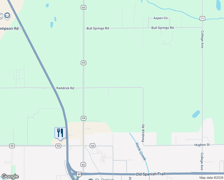 map of restaurants, bars, coffee shops, grocery stores, and more near 18001-18273 County Road 56 in Robertsdale