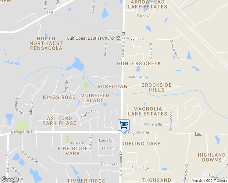 map of restaurants, bars, coffee shops, grocery stores, and more near 2545 Rosedown Drive in Gonzalez