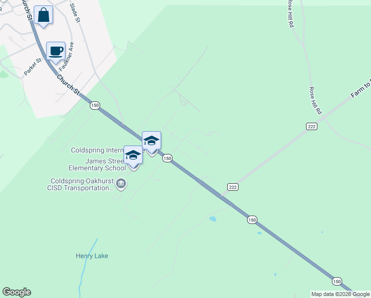 map of restaurants, bars, coffee shops, grocery stores, and more near 48 Foxes Run in Coldspring