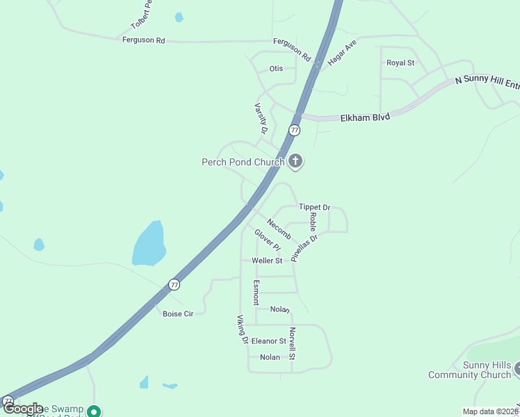 map of restaurants, bars, coffee shops, grocery stores, and more near 3504 Viking Drive in Chipley