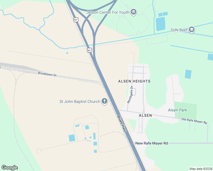 map of restaurants, bars, coffee shops, grocery stores, and more near 14510 Scenic Highway in Baton Rouge
