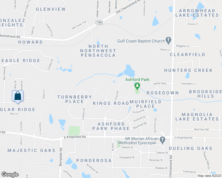 map of restaurants, bars, coffee shops, grocery stores, and more near 1408 Templemore Drive in Cantonment