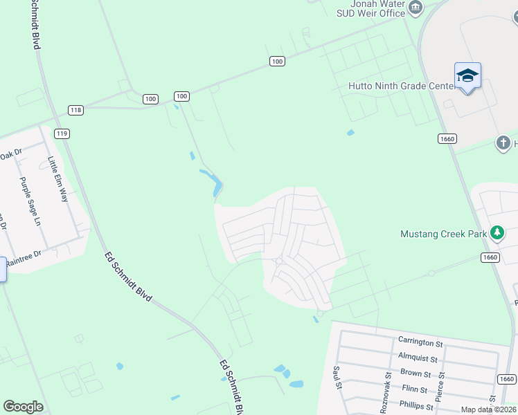 map of restaurants, bars, coffee shops, grocery stores, and more near 5300 County Road 100 in Hutto