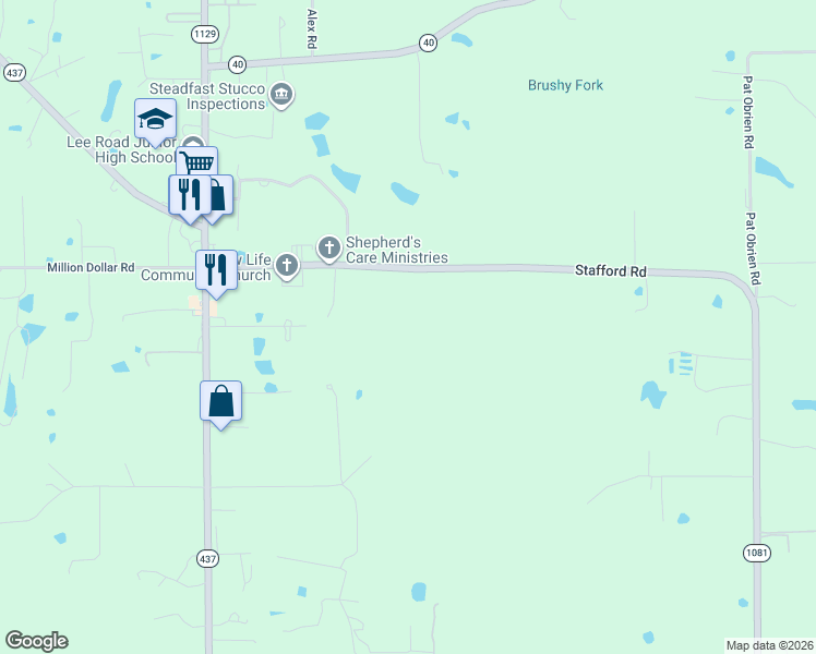 map of restaurants, bars, coffee shops, grocery stores, and more near 20244 Louisiana 1081 in Covington