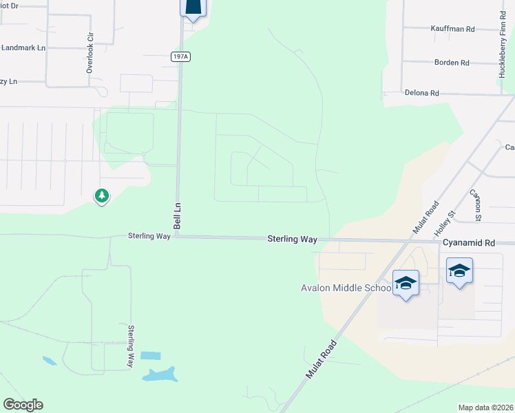 map of restaurants, bars, coffee shops, grocery stores, and more near Sterling Way in Milton