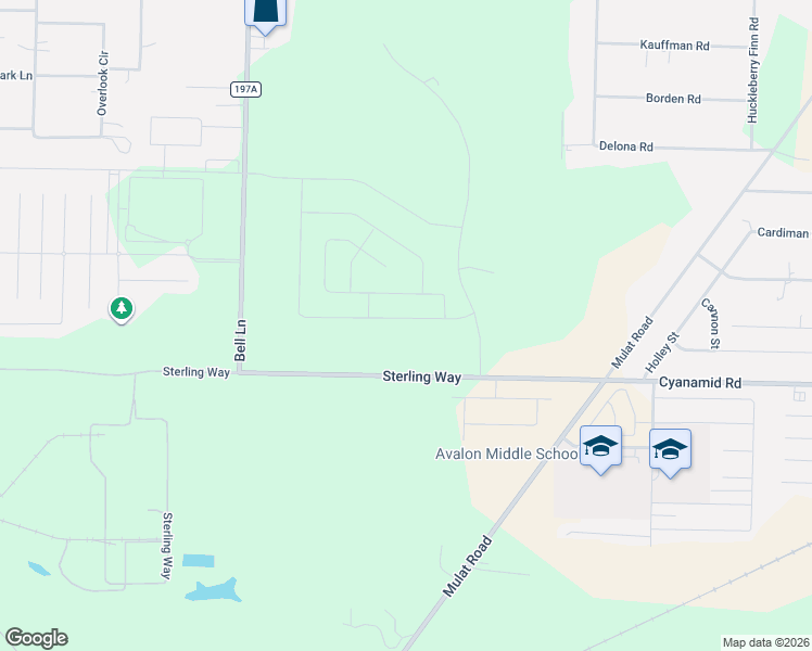 map of restaurants, bars, coffee shops, grocery stores, and more near Sterling Way in Milton
