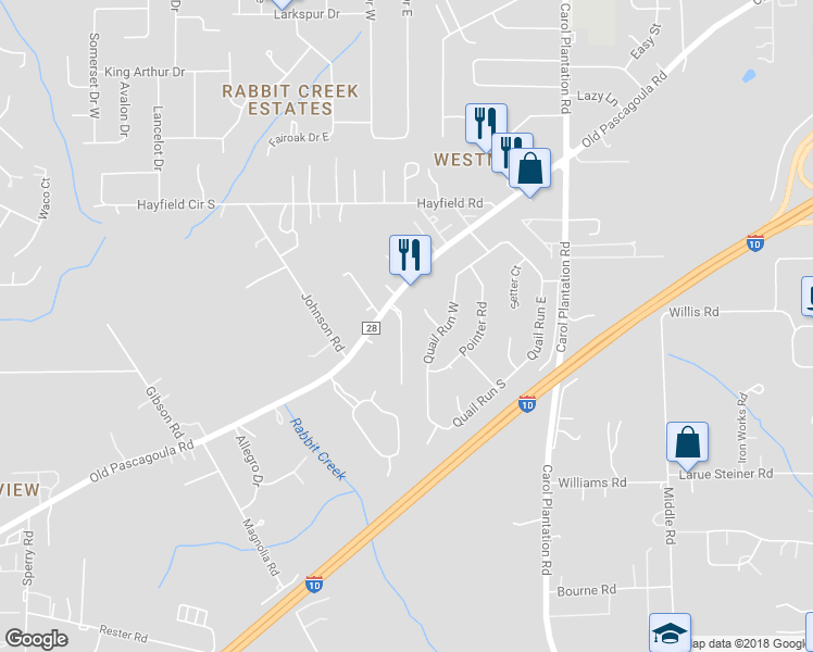 map of restaurants, bars, coffee shops, grocery stores, and more near 5531 Plantation Oaks Drive in Theodore