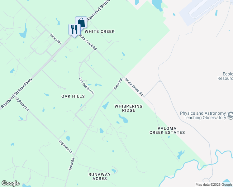 map of restaurants, bars, coffee shops, grocery stores, and more near 9601 Whispering Ridge in College Station