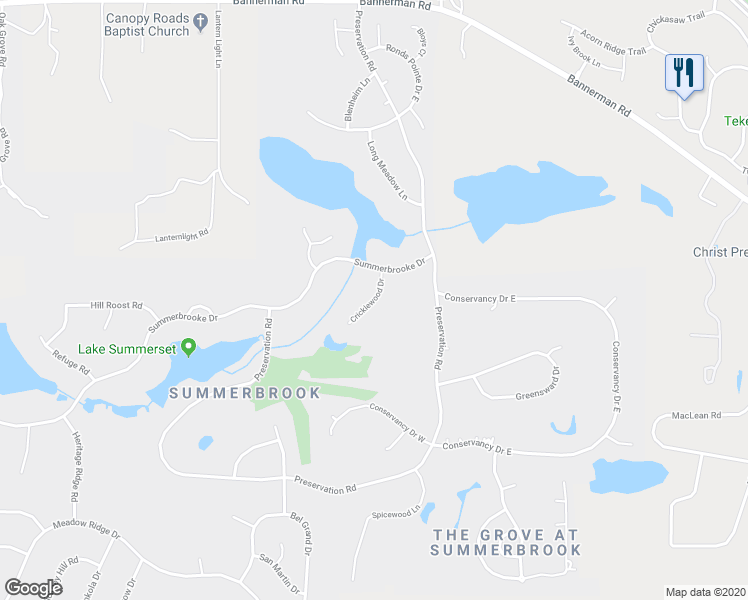 map of restaurants, bars, coffee shops, grocery stores, and more near 7782 Cricklewood Drive in Tallahassee