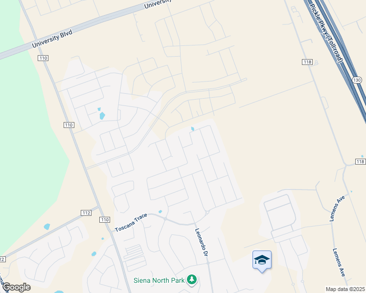 map of restaurants, bars, coffee shops, grocery stores, and more near 5424 Bellissima Way in Round Rock