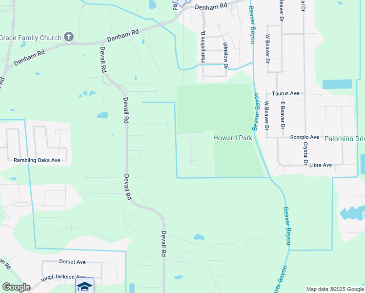 map of restaurants, bars, coffee shops, grocery stores, and more near 13921 Beaver Bend Road in Baton Rouge
