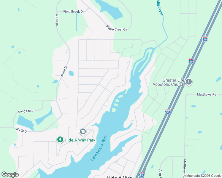 map of restaurants, bars, coffee shops, grocery stores, and more near 900 West Lakeshore Drive in Carriere