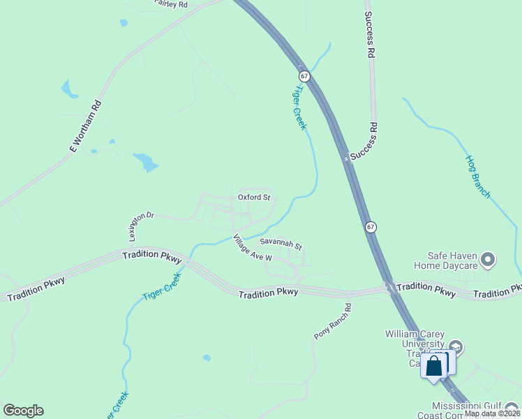 map of restaurants, bars, coffee shops, grocery stores, and more near 13076 Pine Valley Lane in Biloxi